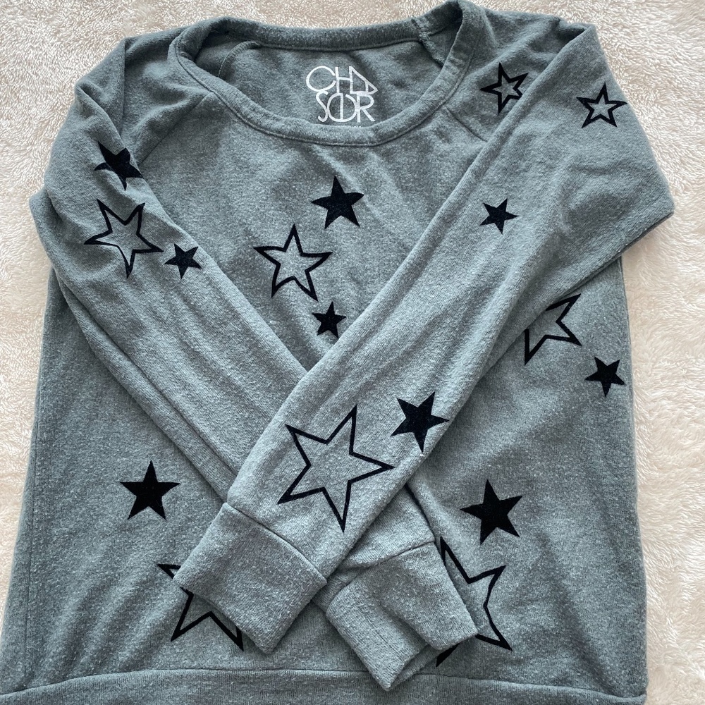 Brushed knit fleece pullover